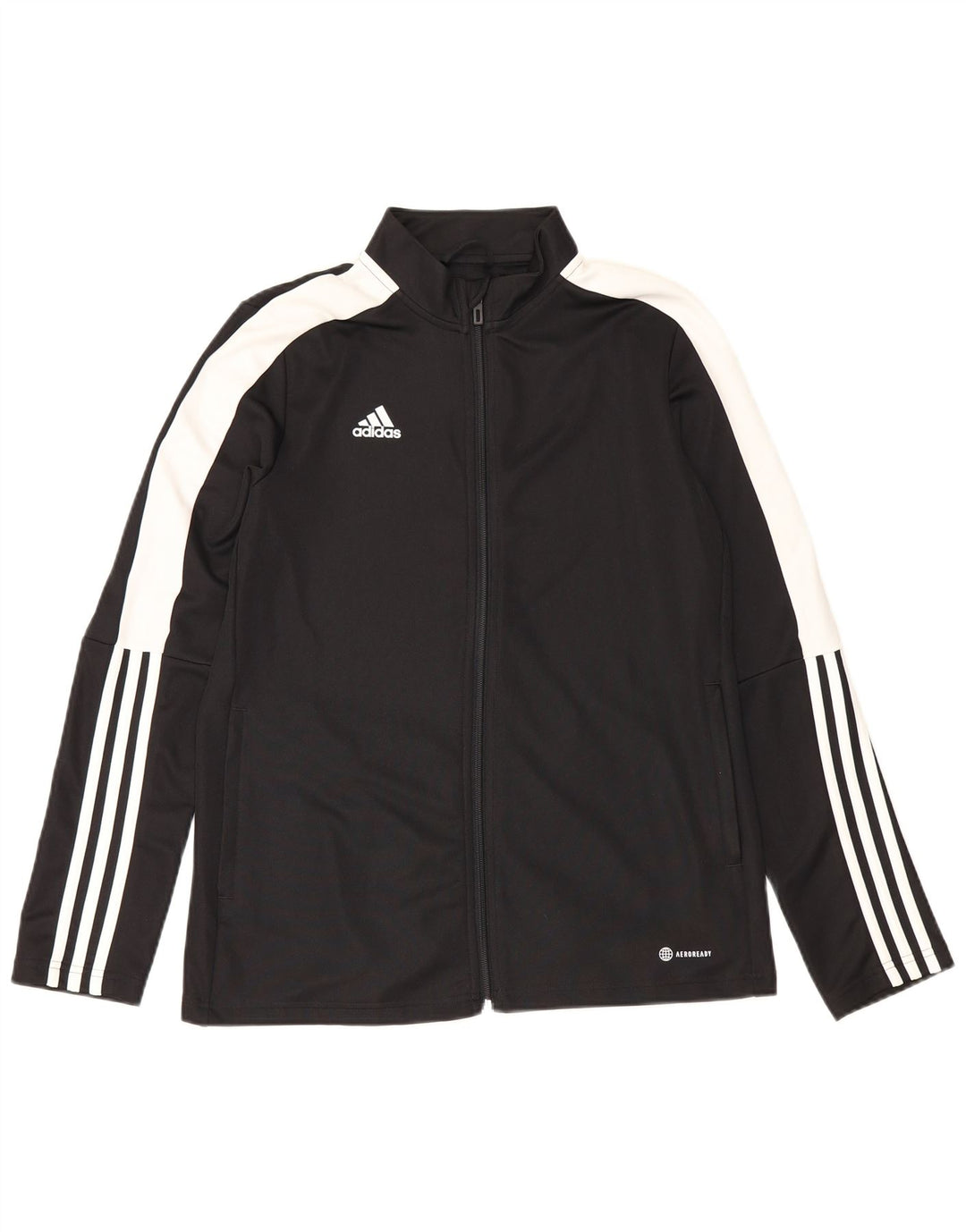 Jachetă de top pentru trening Adidas Aeroready pentru femei Marea Britanie 16/18 Poliester negru mare