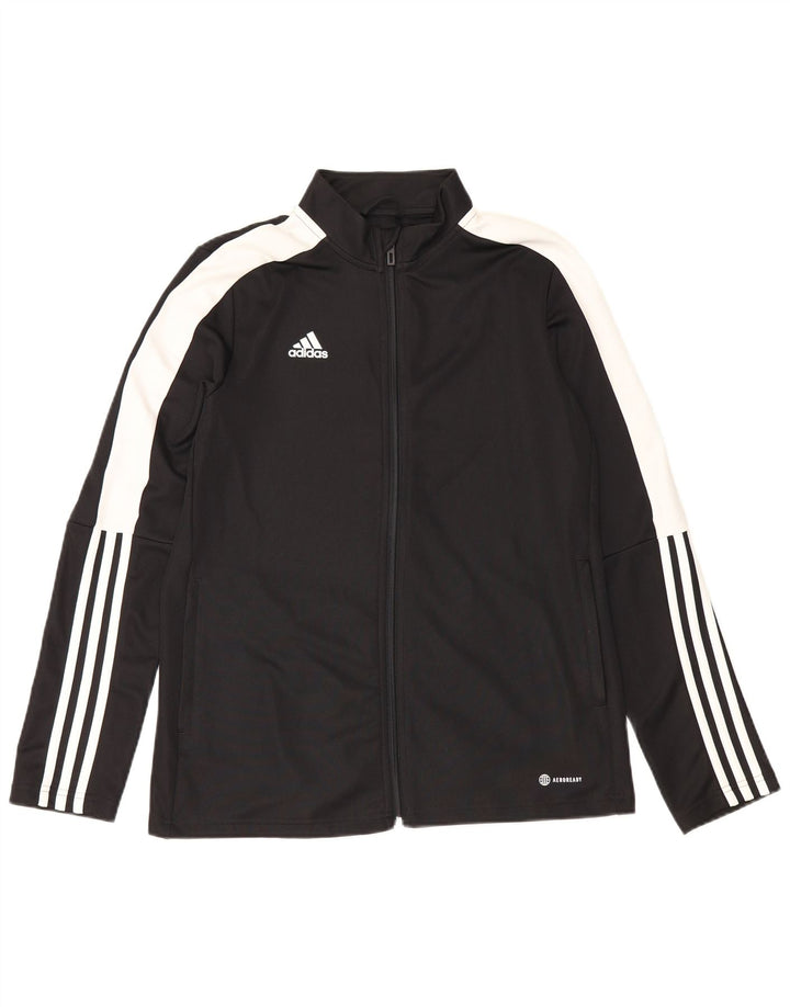 Jachetă de top pentru trening Adidas Aeroready pentru femei Marea Britanie 16/18 Poliester negru mare