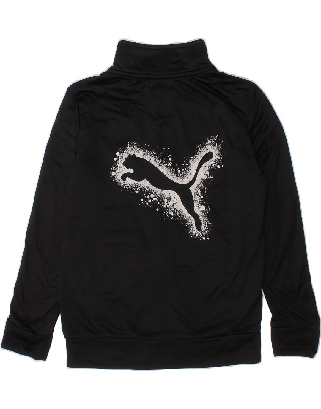 PUMA Boys Graphic Tracksuit Top Jacket 5-6 Years XS Black Polyester Vintage Puma and Second-Hand Puma from Messina Hembry 
