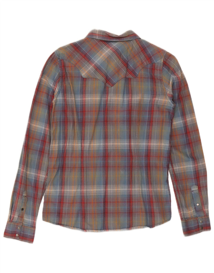 Cămașă Wrangler pentru femei UK 12, bumbac carouri multicolor mediu