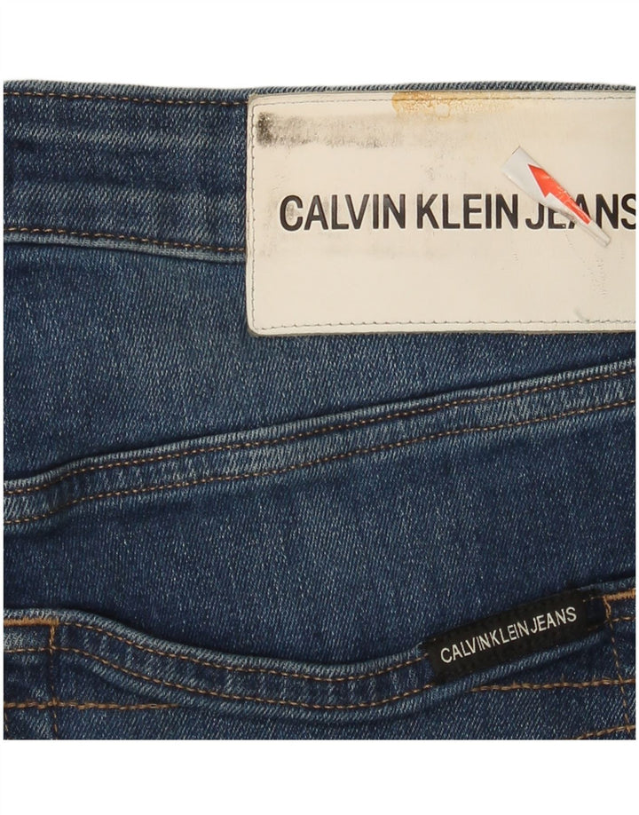 Pantaloni scurți din denim pentru bărbați Calvin Klein W32, bumbac albastru mediu