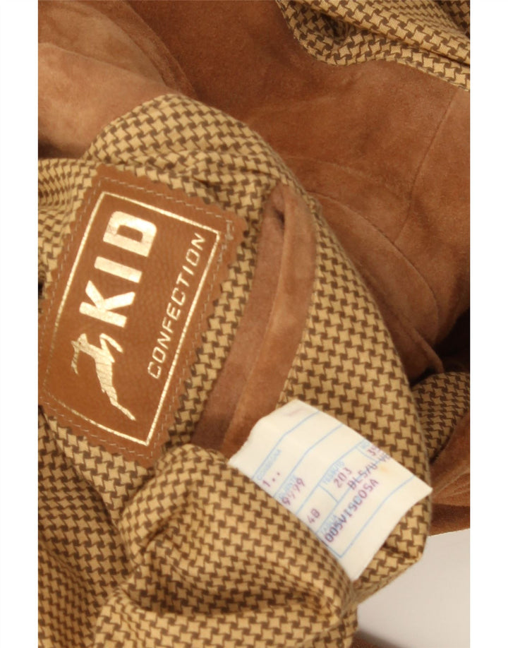 Jachetă vintage de piele intoarsa pentru femei IT 48 XL Bej