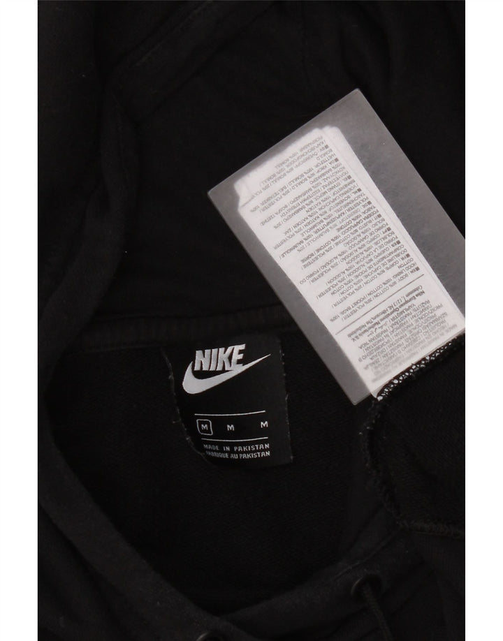 Pulover supradimensionat pentru femei Nike cu paragate UK 14, bumbac mediu negru