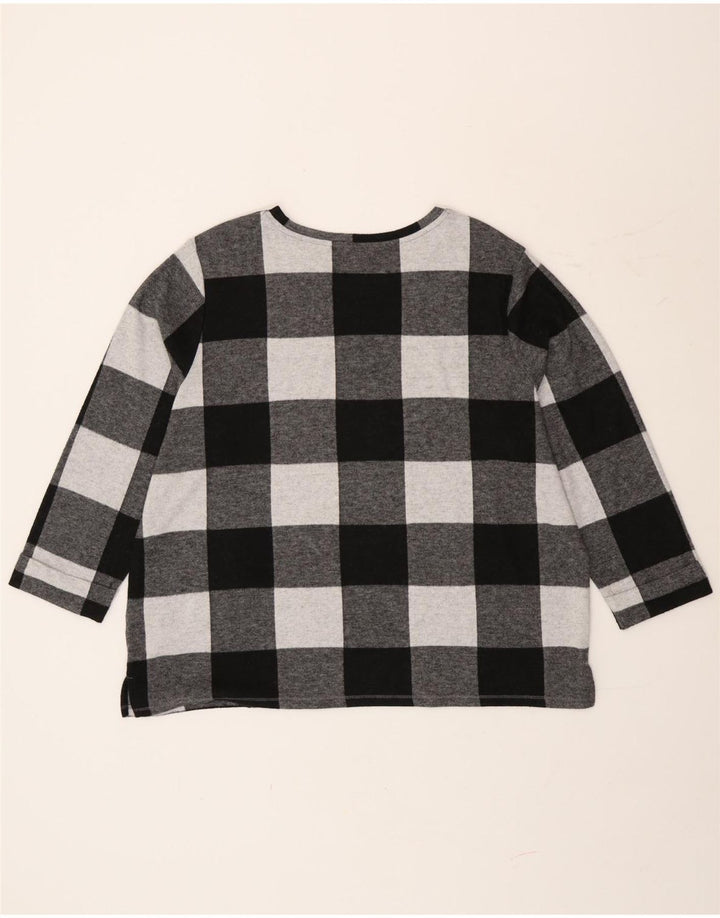 Marks & Spencer Top pentru femei cu mânecă lungă UK 20 2XL Gri din poliester