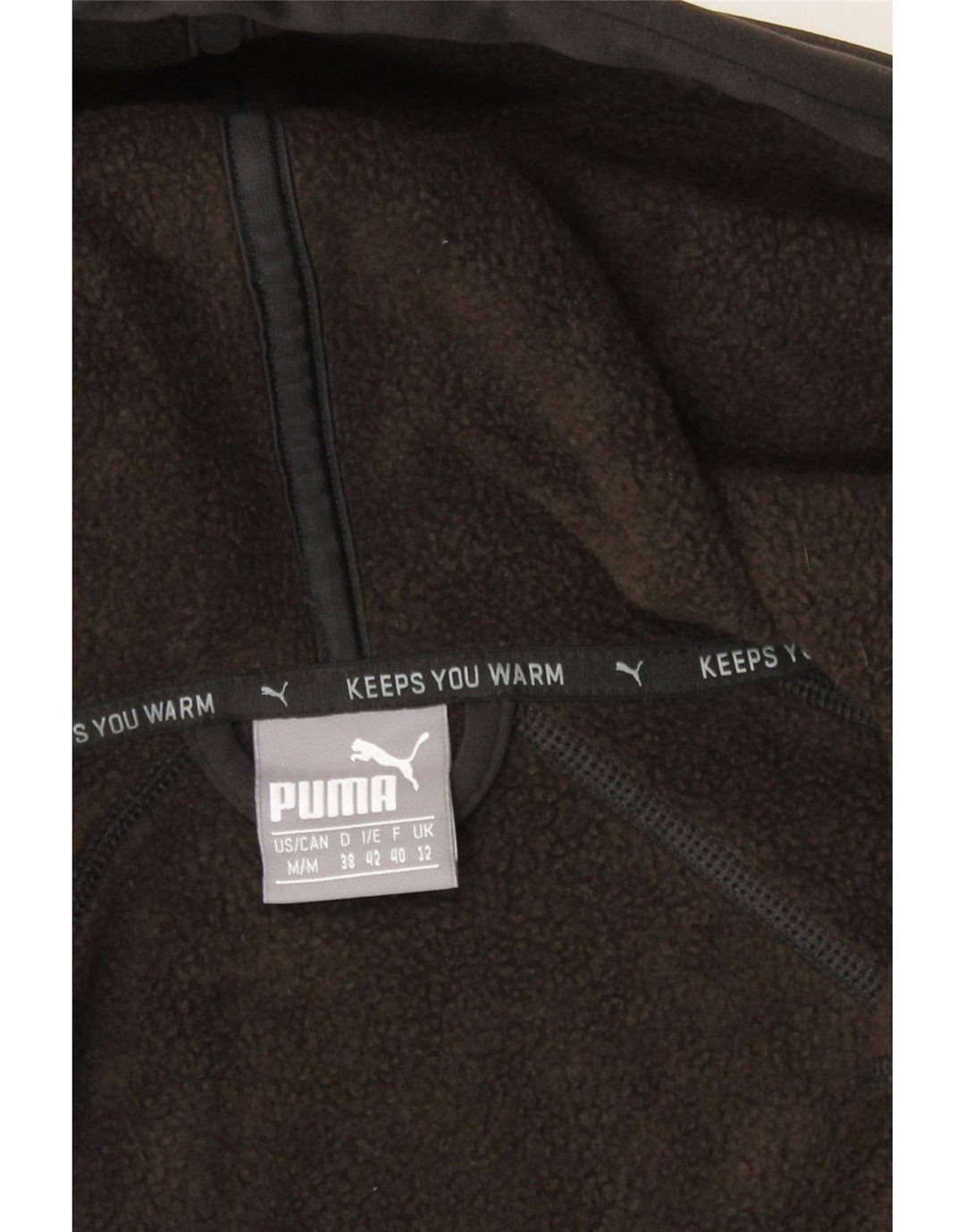 PUMA Womens Hooded Windbreaker Jacket UK 12 Medium  Black Polyester Vintage Puma and Second-Hand Puma from Messina Hembry 
