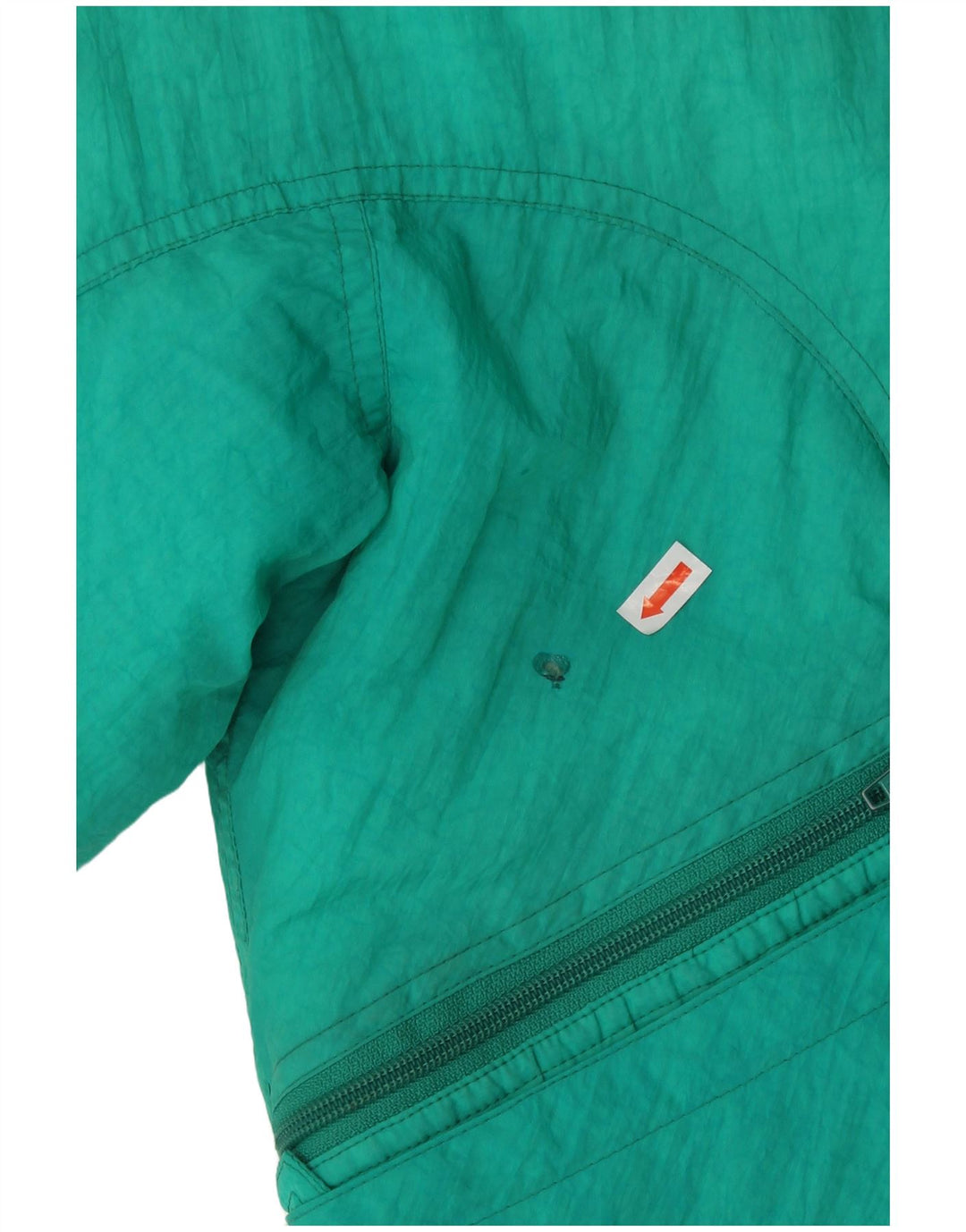 Jachetă de schi cu grafică supradimensionată pentru fete Belfe 10-11 ani Poliamidă verde anii 80