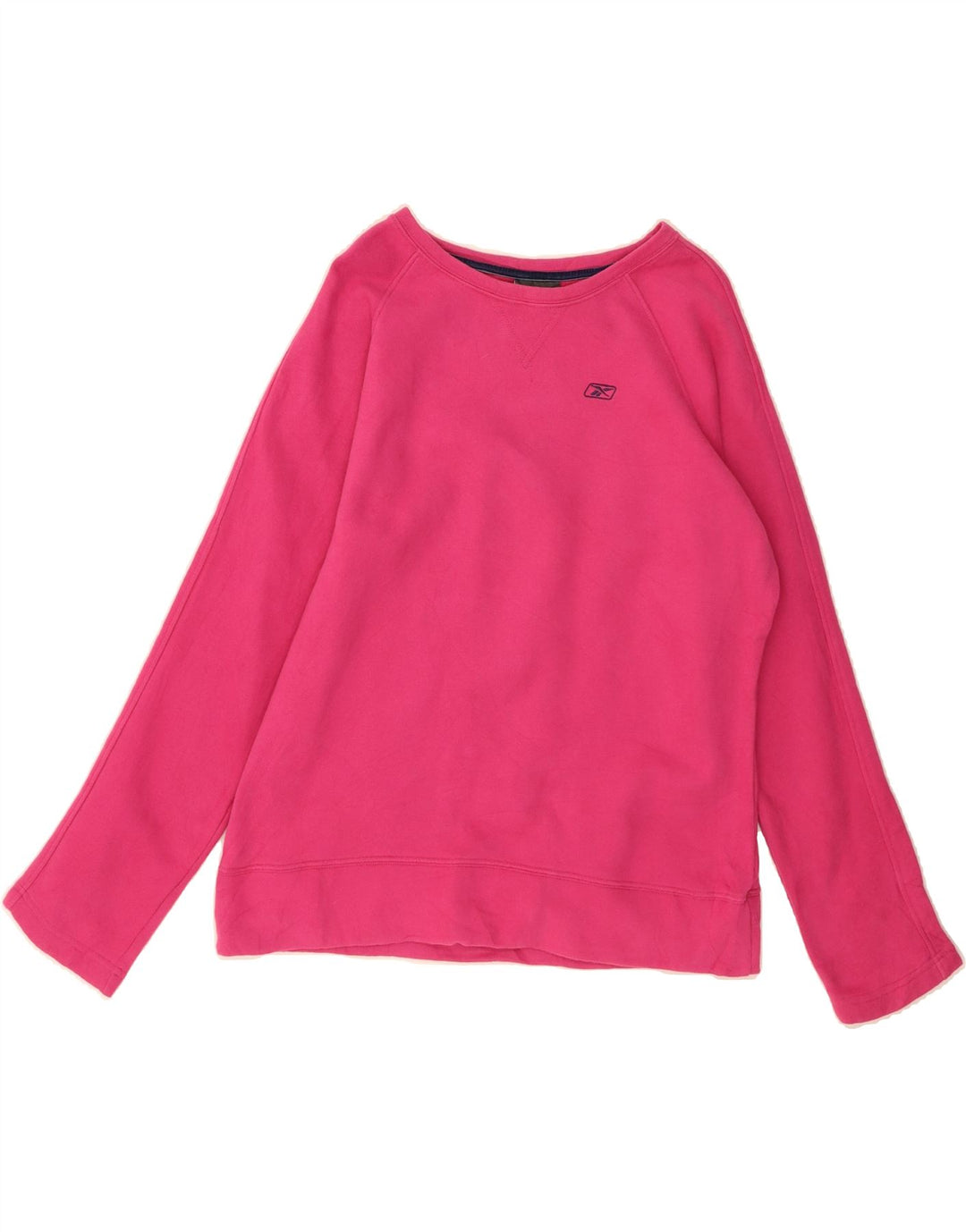 REEBOK Womens Sweatshirt Jumper UK 14 Large Pink Cotton Vintage Reebok and Second-Hand Reebok from Messina Hembry 