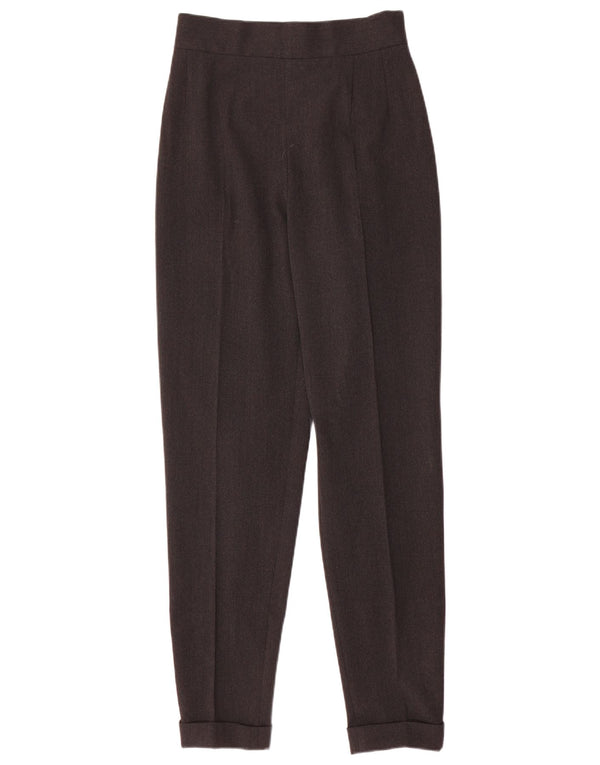 Sportmax Pantaloni de costum conici cu talie înaltă pentru femei UK 12 Medium W26 L30 Gri
