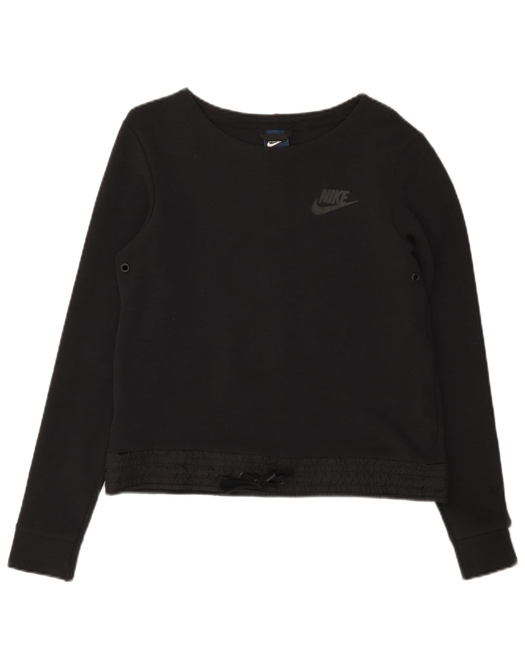 Pulover Nike Crop pentru femei UK 10 Bumbac negru mic