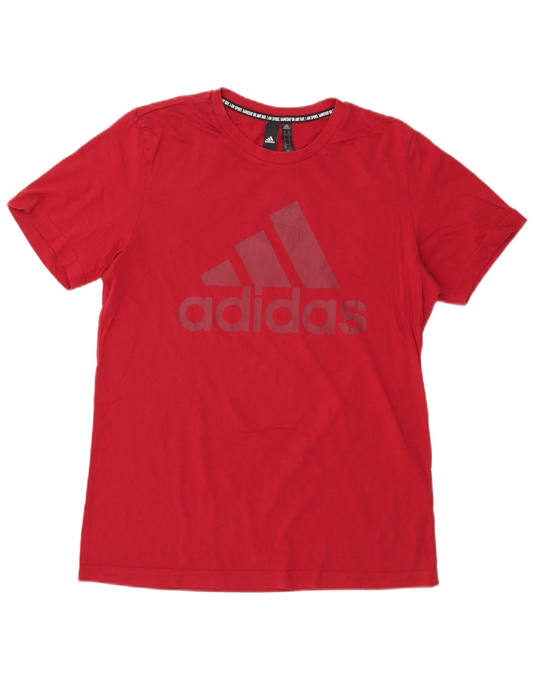 Tricou grafic ADIDAS pentru bărbați Top din bumbac roșu mediu