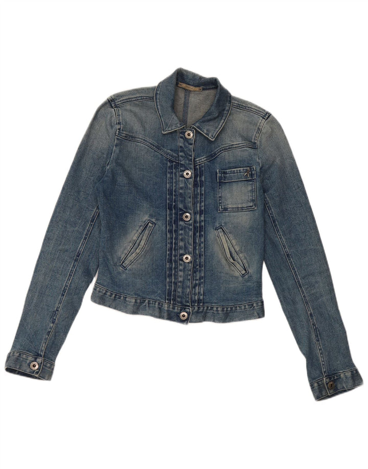 Jachetă de blugi vintage pentru femei IT 40 Small Blue Bumbac
