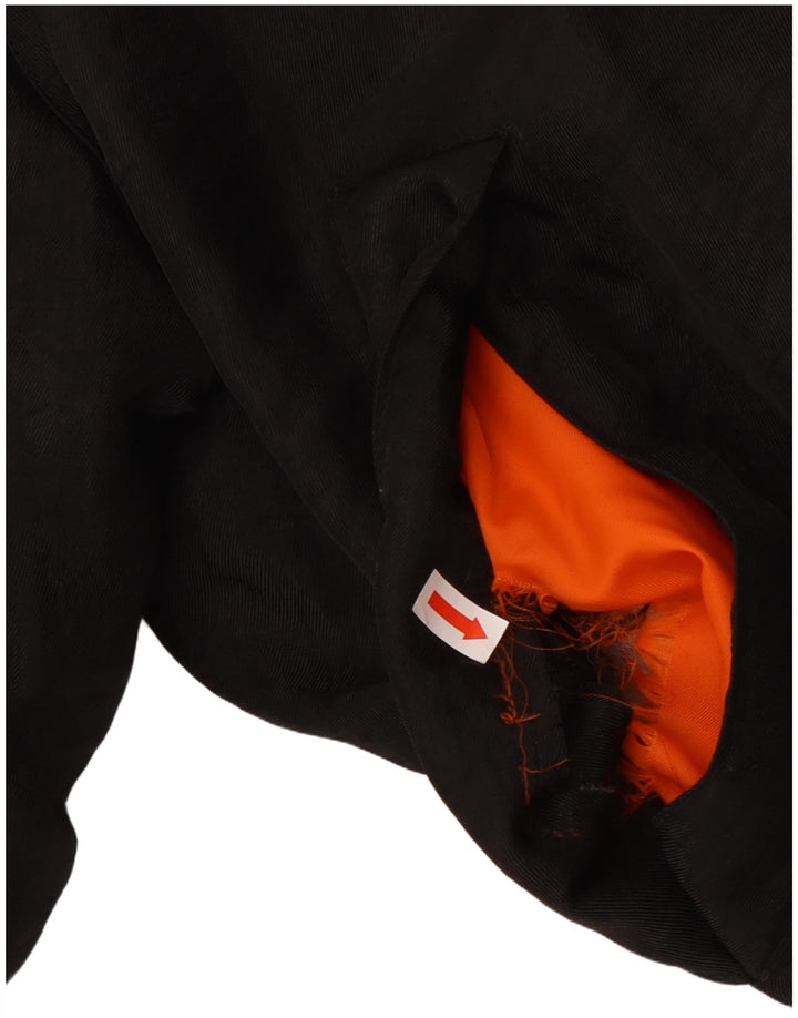 Jachetă căptușită vintage pentru bărbați, cu ajustare largi, UK 38 Medium Black