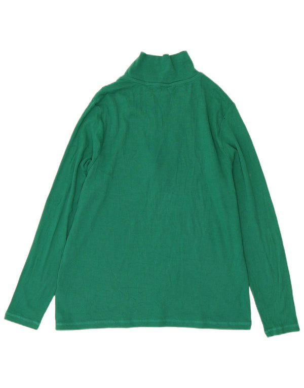 Marks & Spencer Top cu fermoar pentru femei cu mânecă lungă UK 18 XL bumbac verde