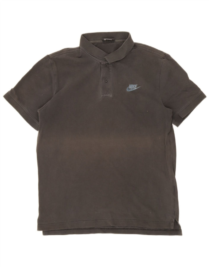 Tricou polo Nike pentru bărbați, bumbac gri mediu