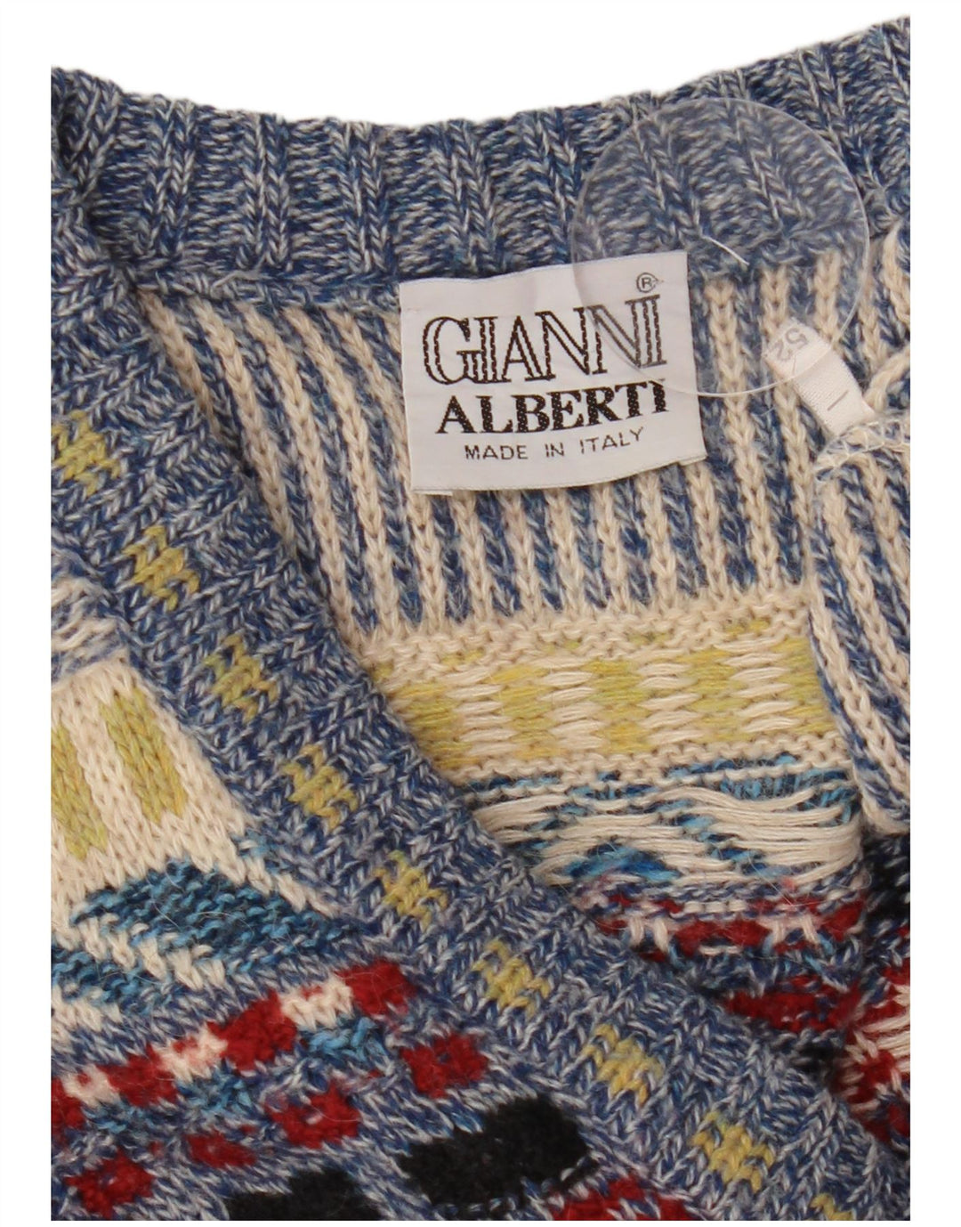Gianni Alberti Pulover cu decolteu în V pentru bărbați IT 52 Large Multicolor