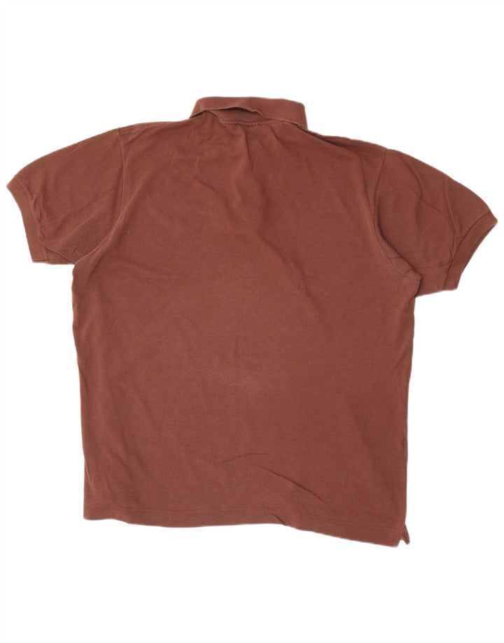 Tricou polo Lacoste pentru bărbați mărimea 5 mare, bumbac maro