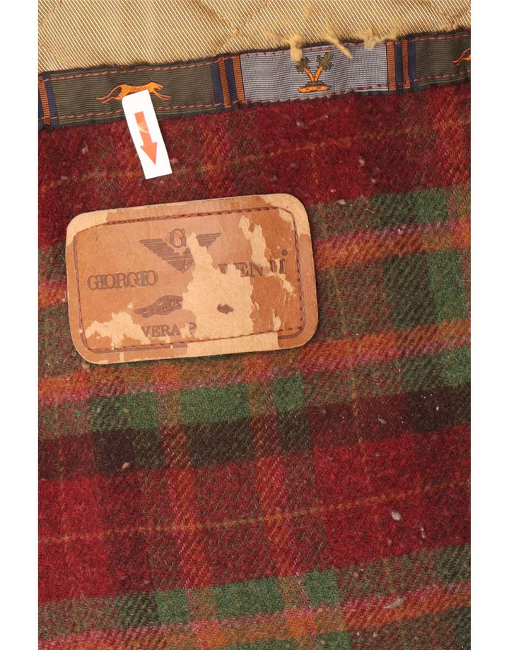 Jachetă Parka de piele de căprioară supradimensionată pentru femei Vintage IT 46 Large Brown