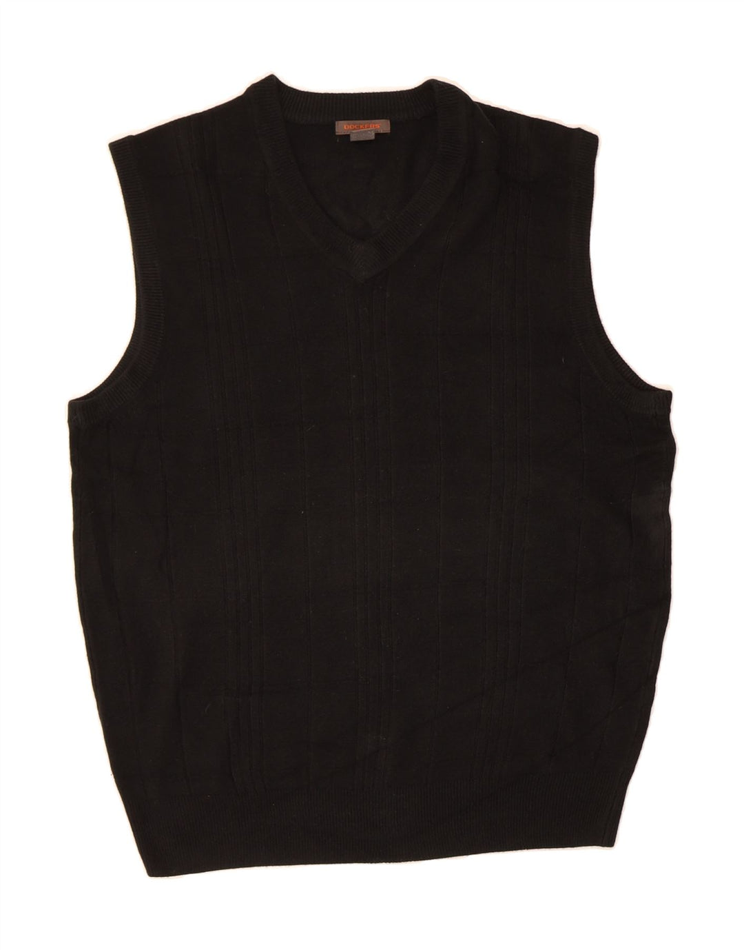 DOCKERS Mens Vest Tank Top Large Black Acrylic Vintage Dockers and Second-Hand Dockers from Messina Hembry 