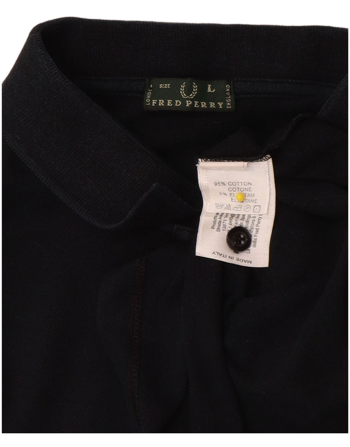 Cămașă polo Fred Perry pentru bărbați, mare, albastru bleumarin, bumbac