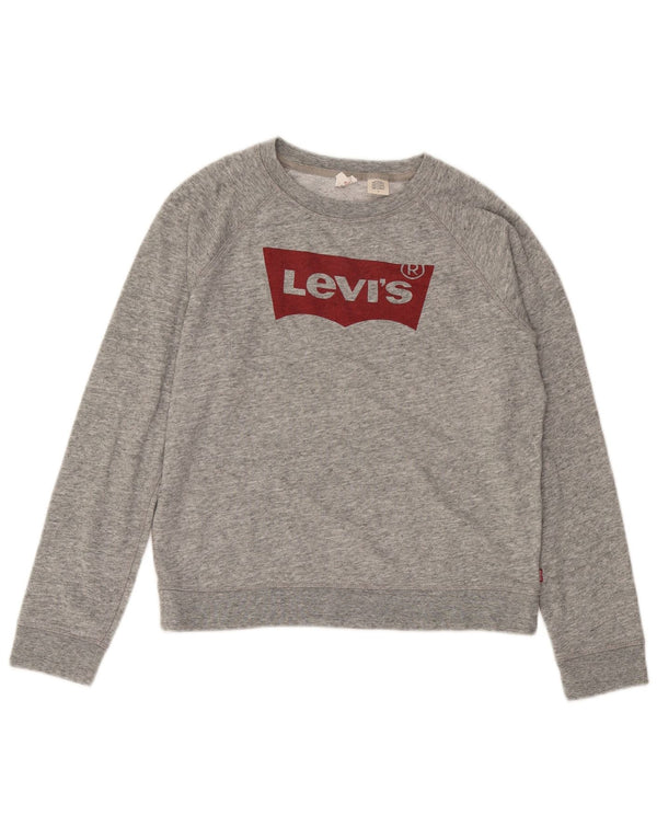 Pulover cu grafic pentru femei Levi's UK 14 Medium Gri Pete