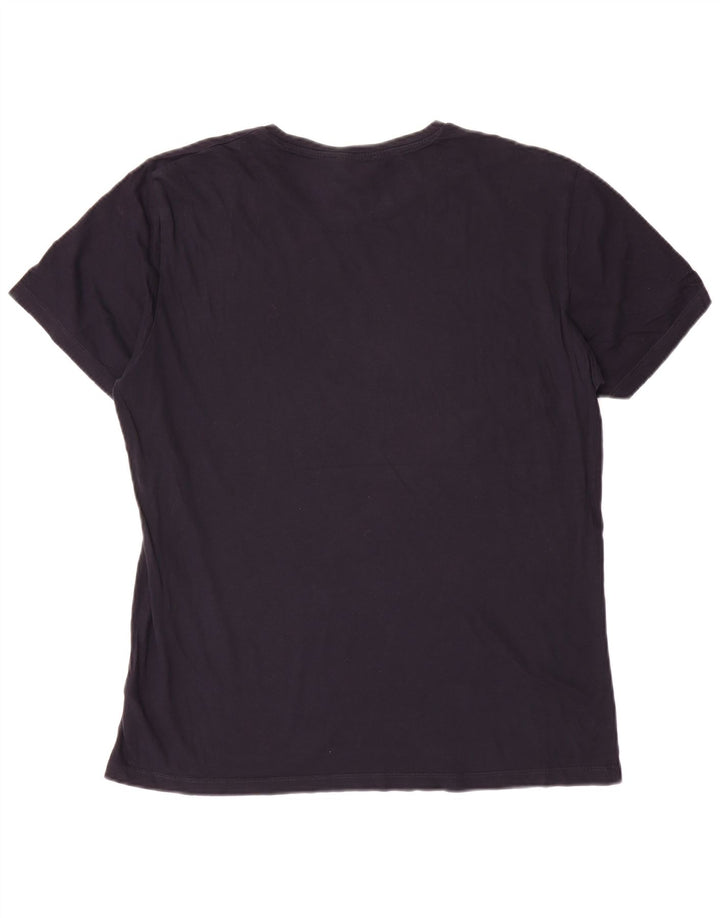 Tricou pentru bărbați Cos Top mare din bumbac bleumarin