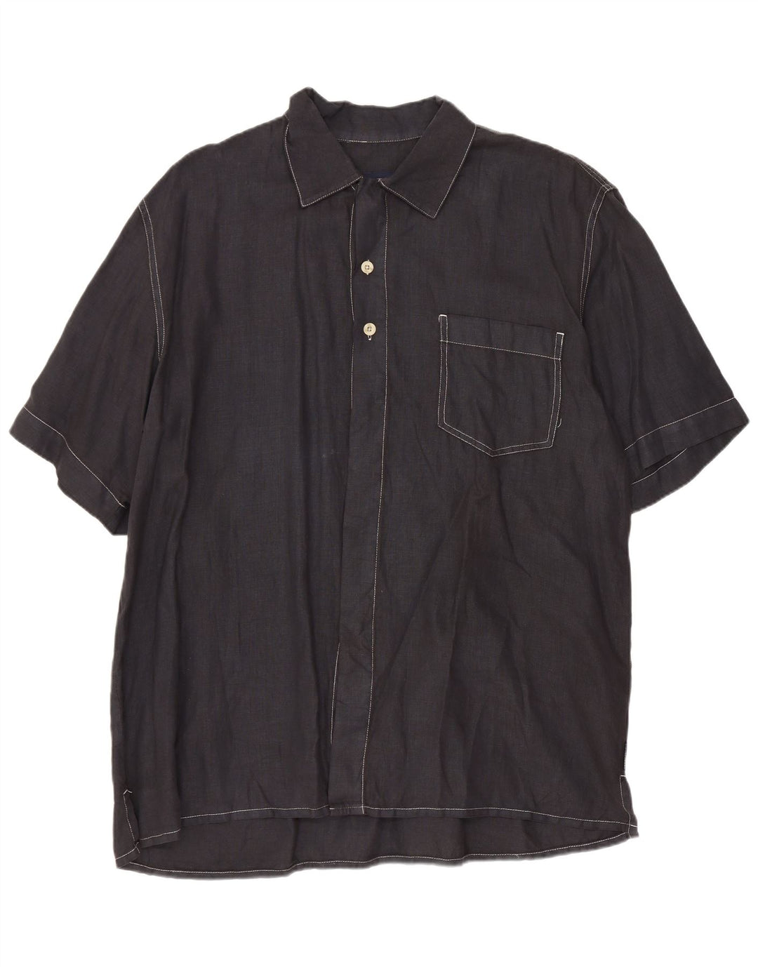 Cămașă Cerruti pentru bărbați cu mânecă scurtă, mare, bleumarin, in