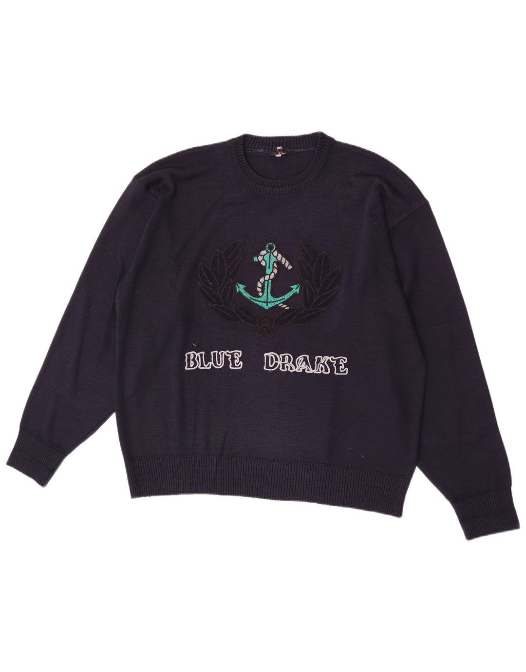 Pulover pentru bărbați Blue Drake cu decolteu rotund, mare, bleumarin