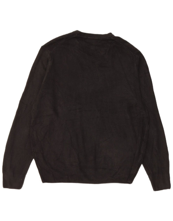 Pulover Dockers pentru bărbați, cu decolteu în V, XL, acrilic negru