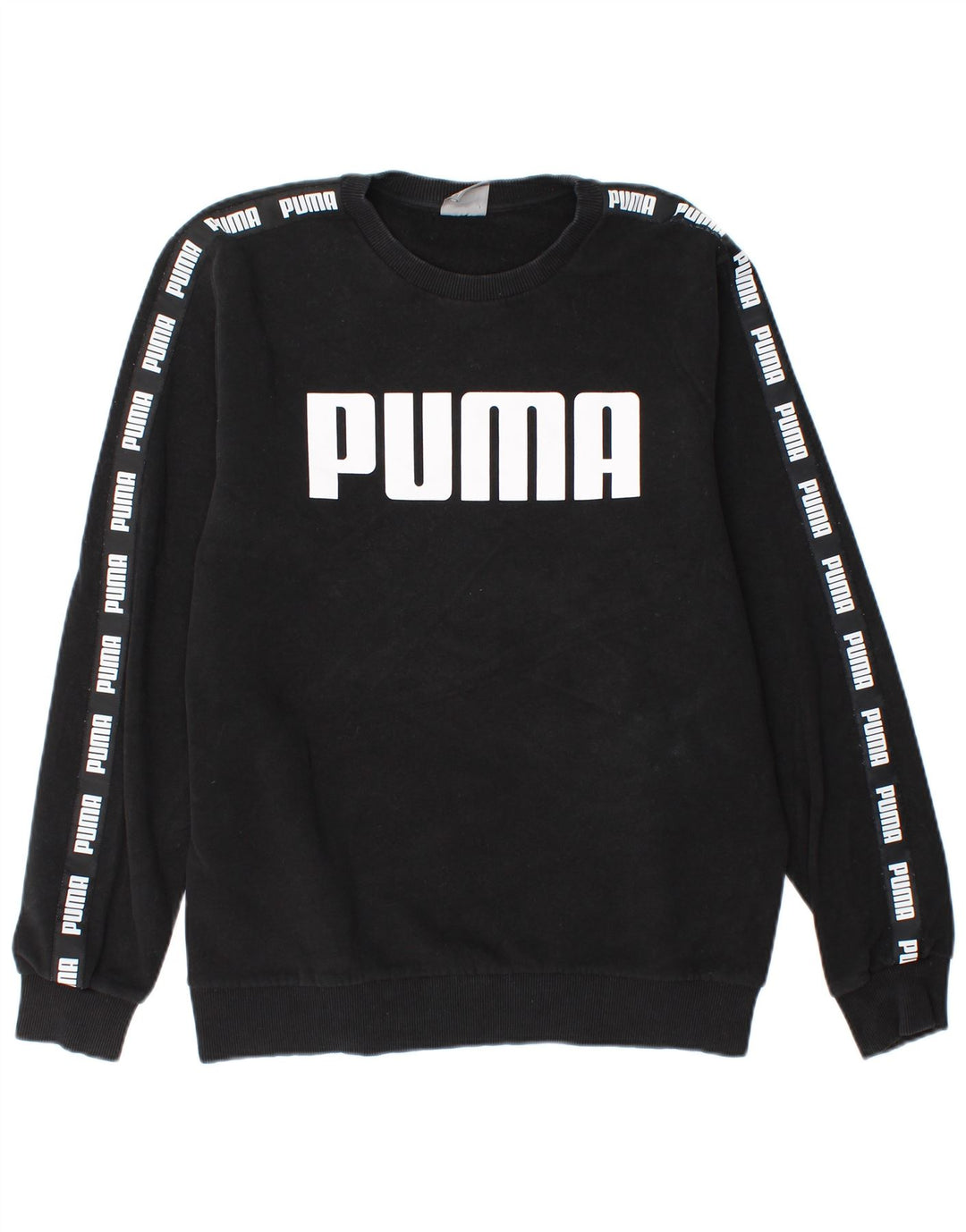 Hanorac grafic pentru bărbați PUMA Pulover mare din bumbac negru