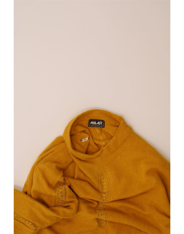 MILAR Womens Turtle Neck Jumper Sweater IT 48 XL Yellow Angora Vintage MILAR and Second-Hand MILAR from Messina Hembry 