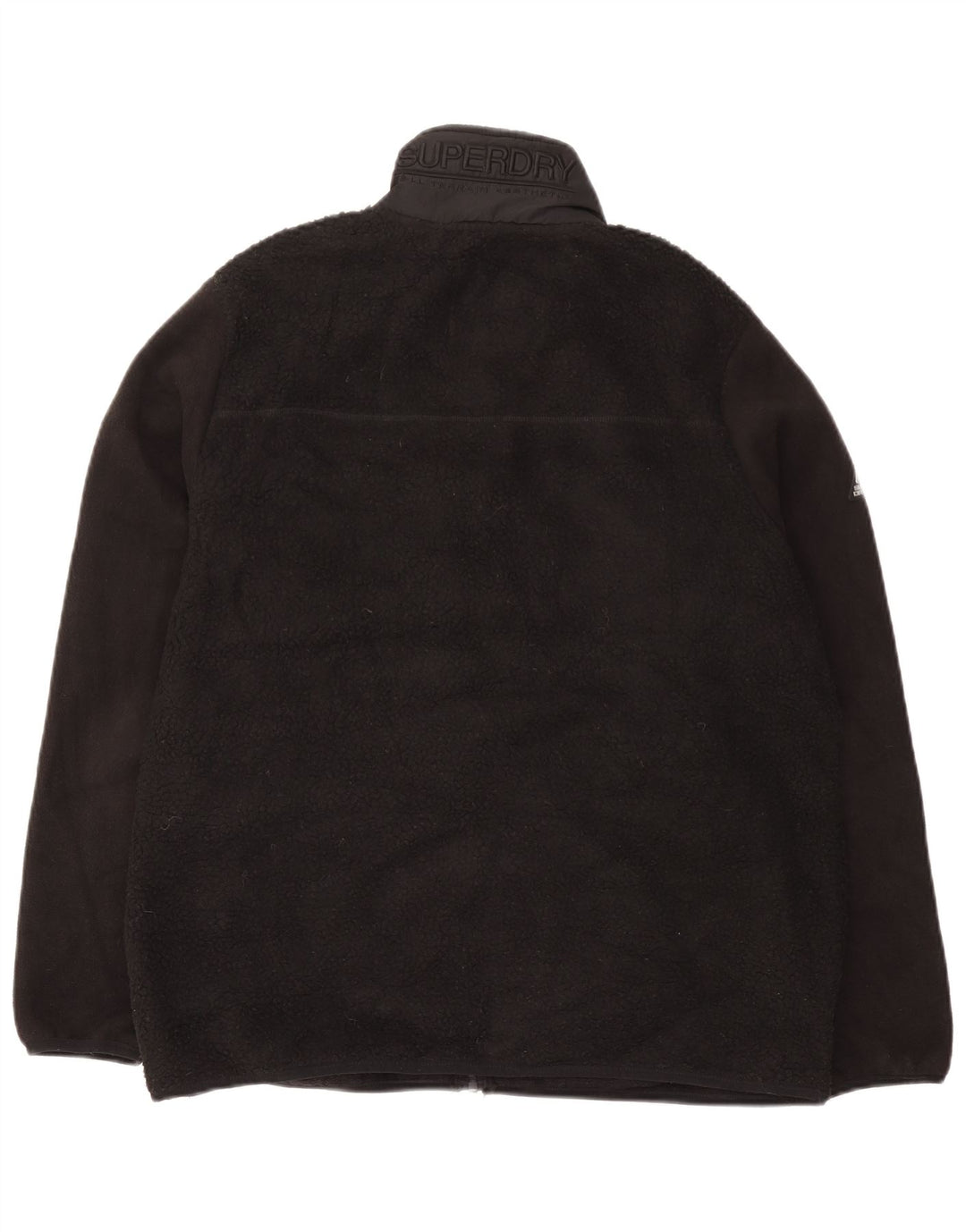 Jachetă fleece pentru bărbați Superdry UK 44 2XL poliester negru