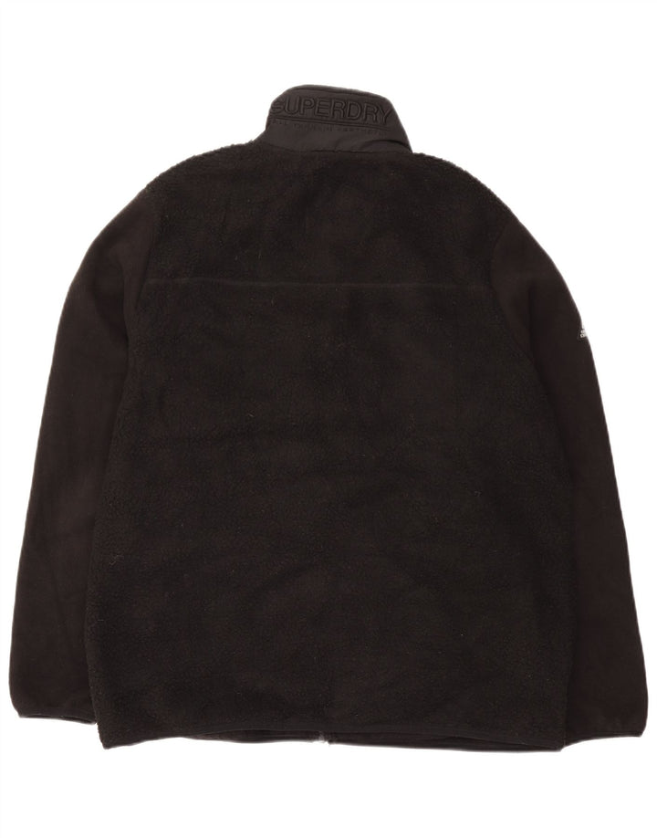 Jachetă fleece pentru bărbați Superdry UK 44 2XL poliester negru