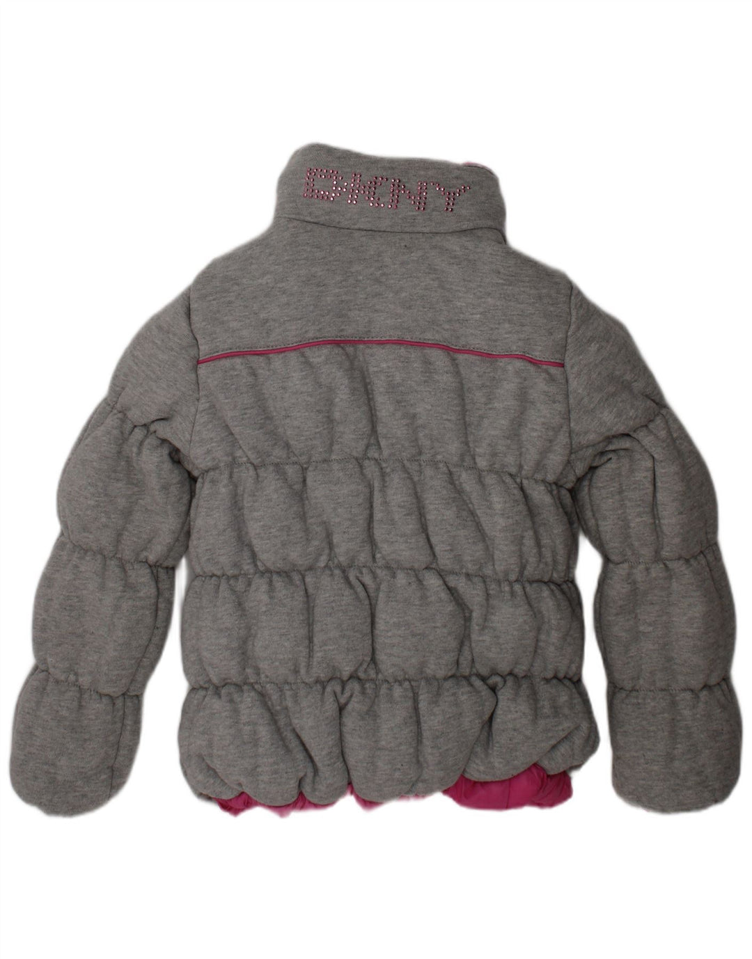 Jachetă căptușită reversibilă cu glugă pentru fete Dkny 4-5 ani poliester roz