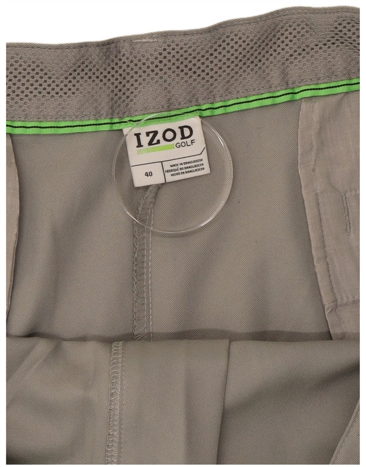 Pantaloni scurți cargo Izod pentru bărbați W40 XL poliester gri