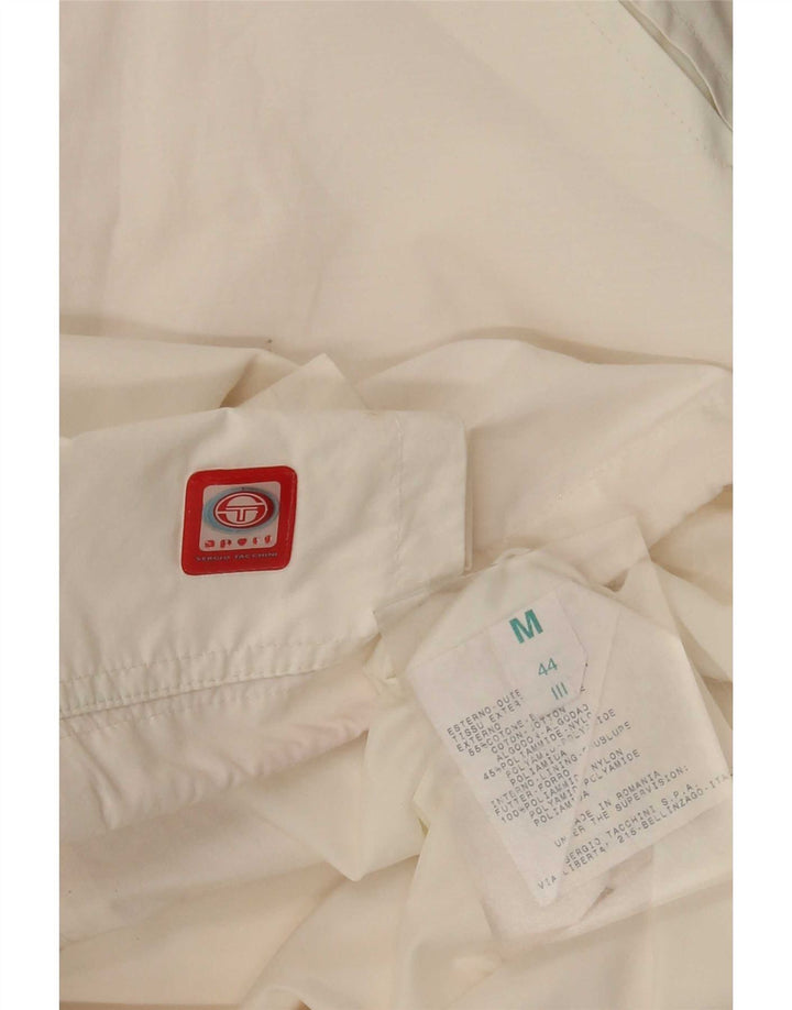 Jachetă de vânt pentru femei Sergio Tacchini UK 14, bumbac alb mediu