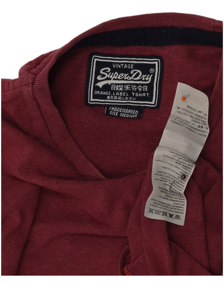 SUPERDRY Tricou Bărbați Top Medium Burgundy Bumbac