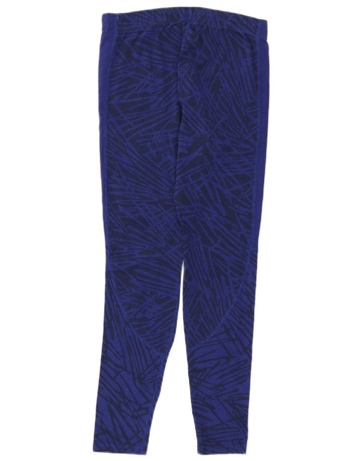 Leggings pentru femei Nike UK 12 Medium Blue Geometric Bumbac