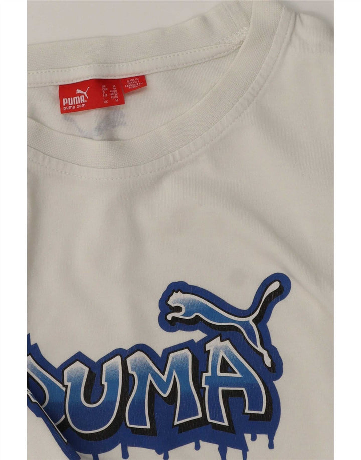 Tricou grafic Puma pentru bărbați Top Mediu Alb