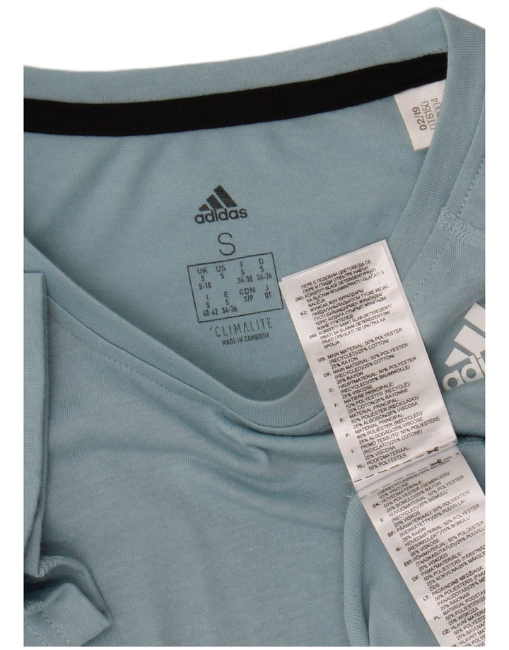 Tricou Adidas Climalite pentru bărbați Top UK 8/10 Small Blue Poliester