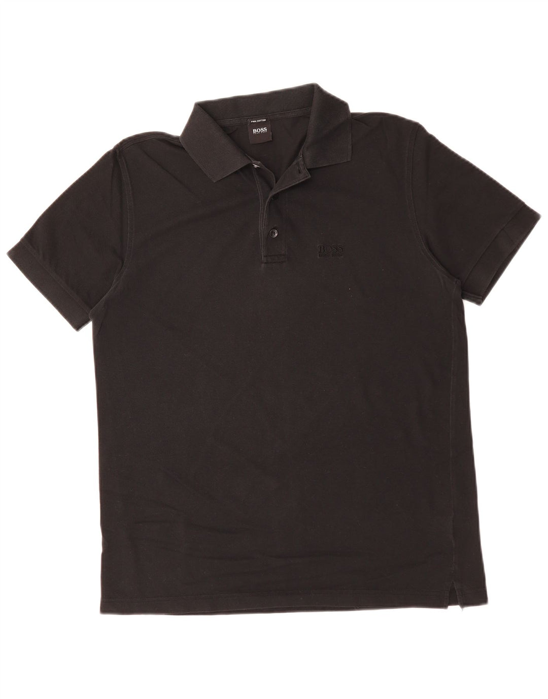 Tricou polo pentru bărbați Hugo Boss, bumbac mediu negru