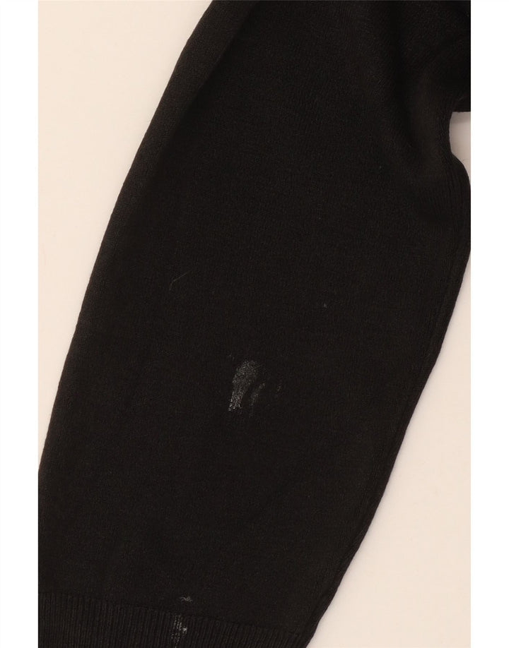 Pulover pentru bărbați Marks & Spencer, cu fermoar și gât, XL, acrilic negru