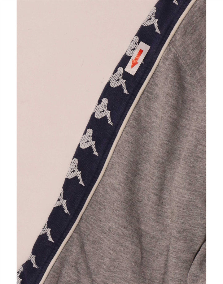 Pulover de hanorac grafic Kappa pentru femei UK 14 Medium Gri Colorblock