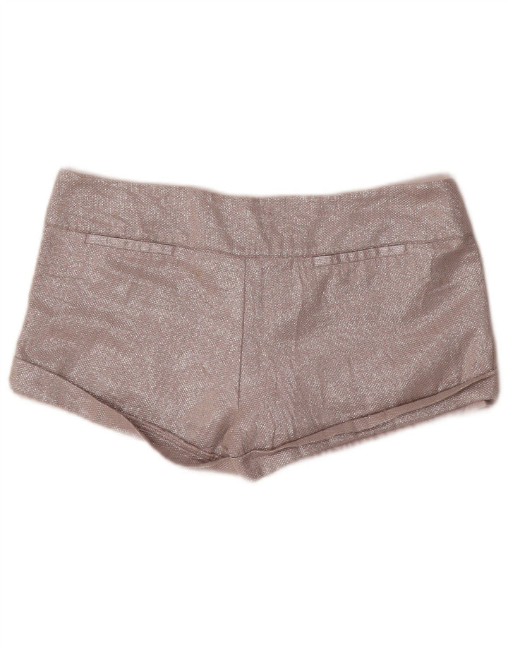 Pantaloni de damă Zara Trafaluc Hot Pants EU 40 Medium W30 Bumbac argintiu