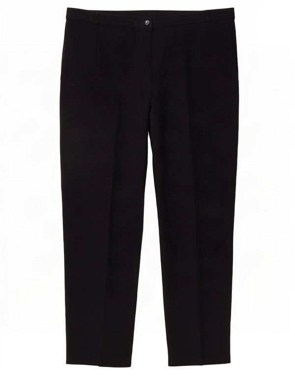 Pantaloni tăiați pentru femei cu talie înaltă Marks & Spencer UK 20 2XL W38 L26 bleumarin B