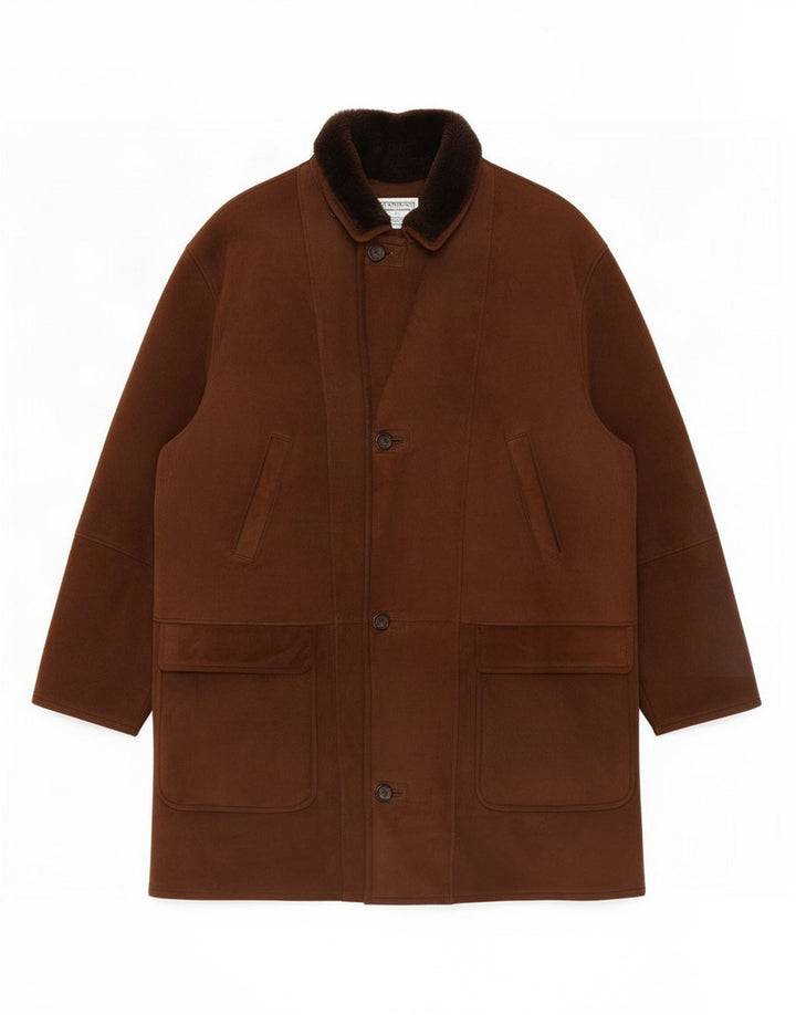 Jachetă din shearling pentru bărbați Mabrun IT 56 3XL maro