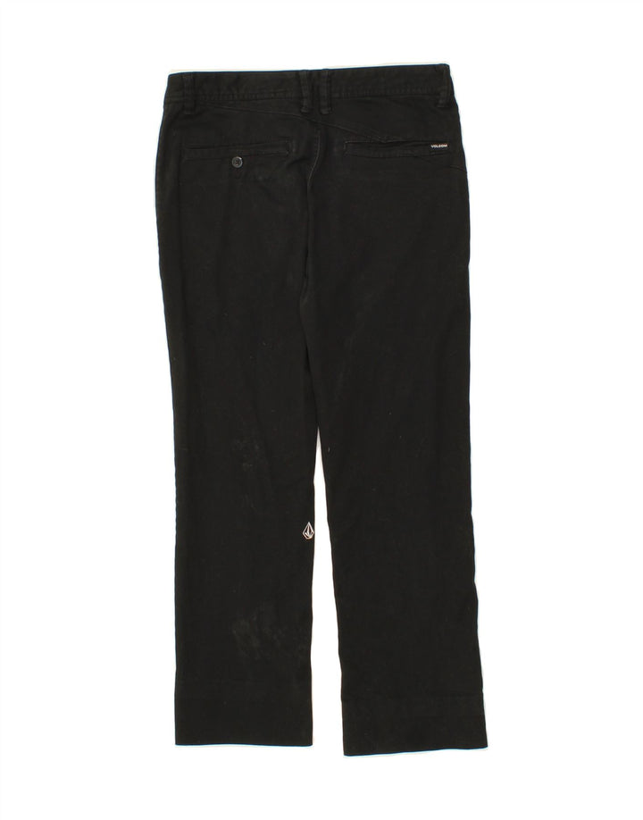 VOLCOM Womens Straight Chino Trousers W28 L24  Black Cotton Vintage Volcom and Second-Hand Volcom from Messina Hembry 