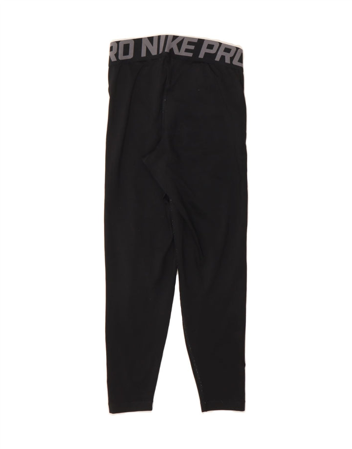 NIKE Womens Dri Fit Graphic Leggings UK 4 XS Black Polyester Vintage Nike and Second-Hand Nike from Messina Hembry 