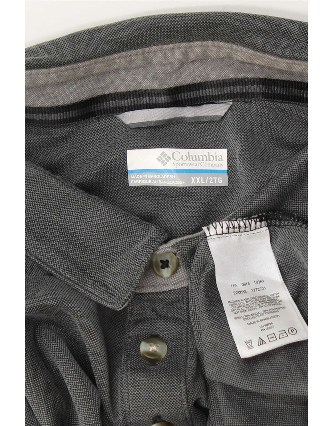 Tricou polo Columbia pentru bărbați 2XL, modal gri