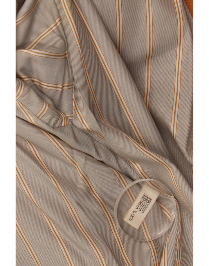 Palton din piele vintage pentru femei la dublu piept UK 14 mare maro