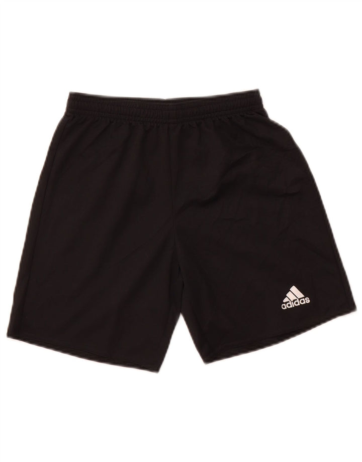 Pantaloni scurți sport Adidas Climalite pentru băieți 11-12 ani poliester negru